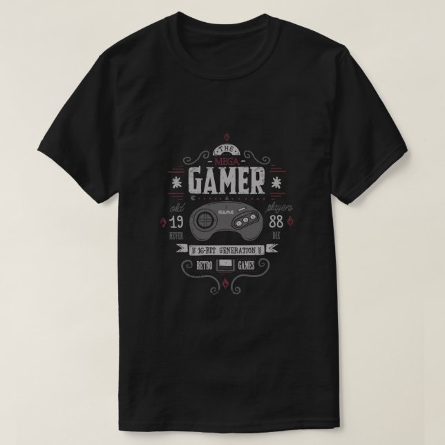 Retro-spel - Sega genesis 16 bitar - Kasselgam T Shirt (Design framsida)