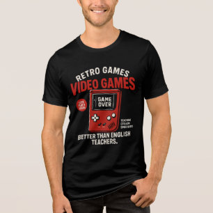 Retro-spel videospel undervisning på engelska seda t shirt