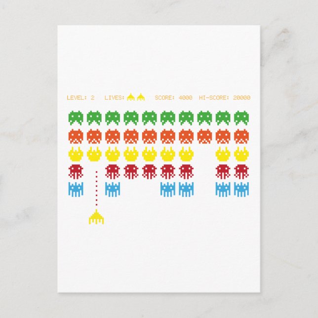 Retro-spel Vykort (Framsida)