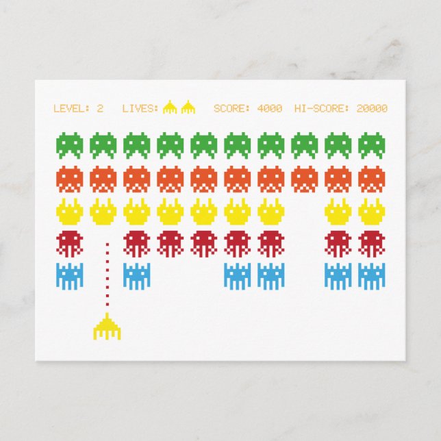 Retro-spel Vykort (Framsida)