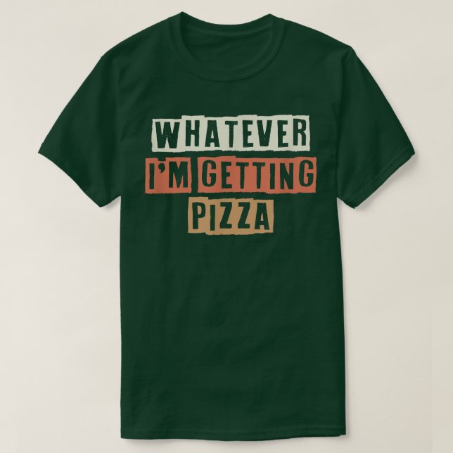 Retro Spelar ingen roll Im Komma Pizza Funny Joke  T Shirt (Design framsida)