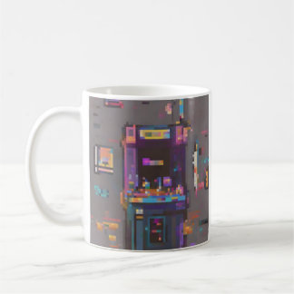 Retro spelarkad Pixel Art-kassettkonsol Nej Kaffemugg