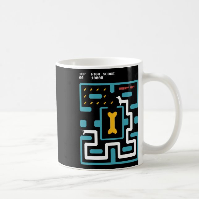 Retro spelkonsoll TV-spel Hund 80-tal Arkad  Kaffemugg (Höger)