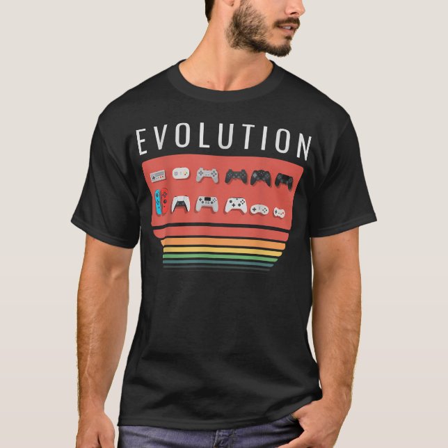 Retro spelkontroller Evolution 80S 90S T Shirt (Framsida)