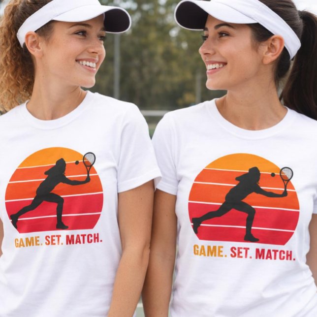 Retro spelsetmatch tenniströja t shirt (Skapare uppladdad)