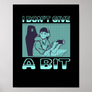 Retro-spelspelspelarens Pixel-utseende Se Ge lite  Poster