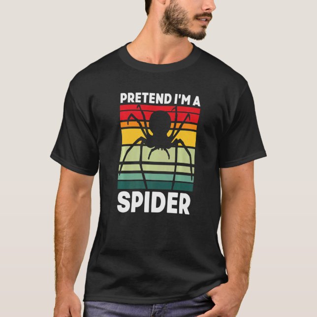 Retro Spider Arachnophile Spindelnät Arachnids T Shirt (Framsida)
