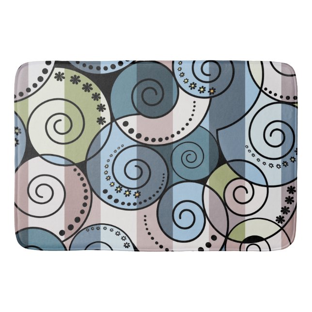Retro, spiral badrumsmatta (Framsidan)
