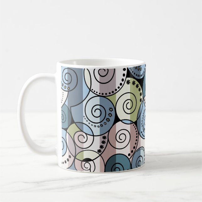 Retro, spiral kaffemugg (Vänster)