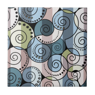 Retro, spiral kakelplatta