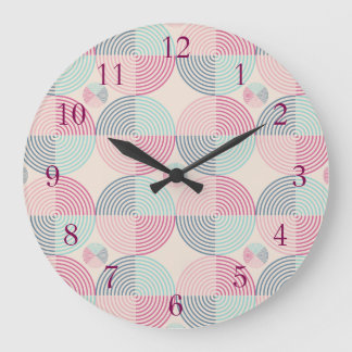 Retro Spiral Vibes Stor Klocka