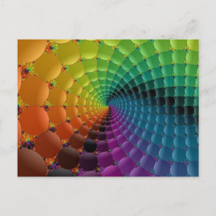 retro spiral vykort