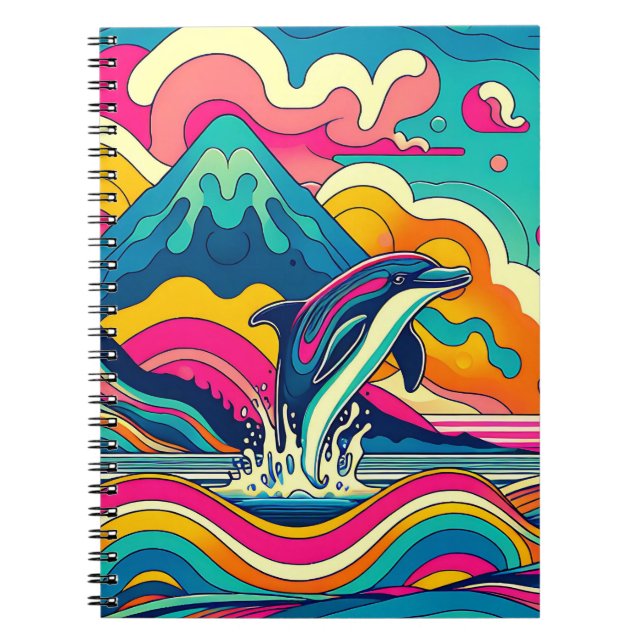 Retro Splash Dolfins Anteckningsbok (Framsidan)