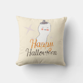 Retro spök-doodle Halloween-design    Kudde