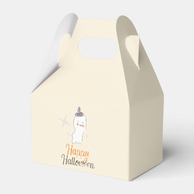 Retro spök-doodle Halloween-design   Presentaskar (Framsidan Sidan)