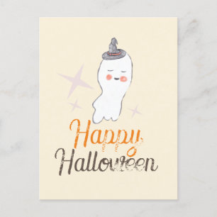 Retro spök-doodle Halloween-design Vykort