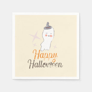 Retro Spök-doodle Halloween Födelsedagsfest Pappersservett