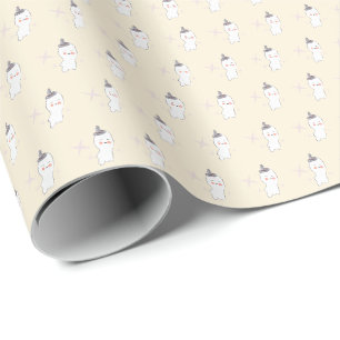 Retro spök-doodle Halloween-mönster Presentpapper