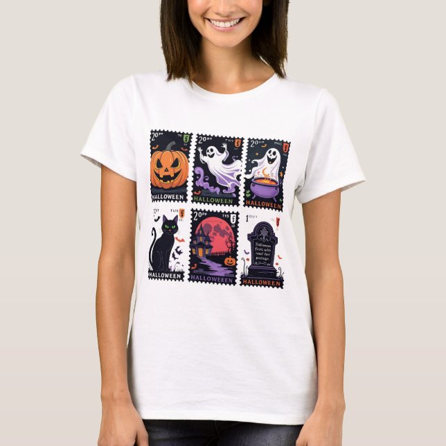 Retro spökaktig säsong  t shirt (Framsida)