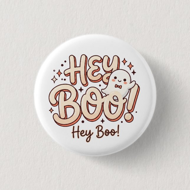 Retro spöke "Hej Buse!"  Knapp (Framsida)