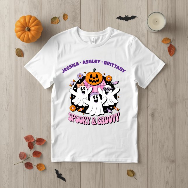 Retro Spöken Funny Best Friends Pastel Halloween T Shirt (Skapare uppladdad)