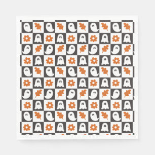 Retro Spöken Halloween Cute Pastel Ghost Kids Pappersservett