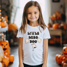 Retro Spöken Little Miss Boo Halloween T Shirt