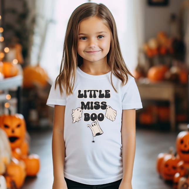 Retro Spöken Little Miss Boo Halloween T Shirt (Skapare uppladdad)