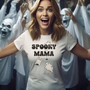 Retro Spöken Spooky Mamma Halloween T Shirt