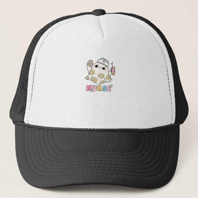 Retro spöksköterska Halloween-design Klassisk T-sh Keps (Framsida)