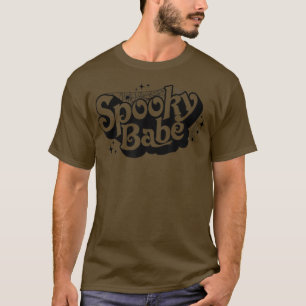 Retro Spooky Babe Kids Spooky Season Halloween Par T Shirt