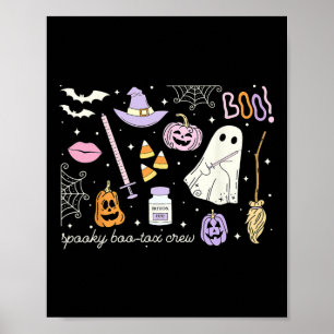 Retro Spooky Boo-tox Crew Aesthetic Injector Nurse Poster