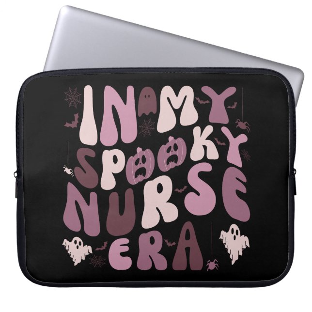Retro Spooky Nurse Quote Halloween Laptop Fodral (Framsidan)