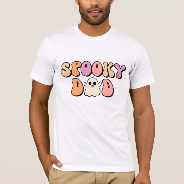 Retro Spooky Pappa T Shirt (Framsida)