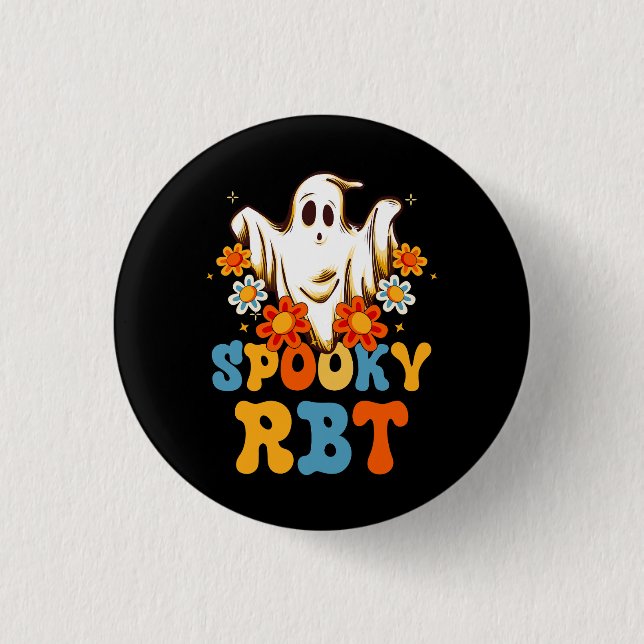 Retro Spooky Rbt Behavior Technician Halloween Rbt Knapp (Framsida)