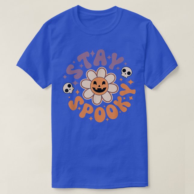 Retro Spooky Season Creepy Flower Spooky Vibes Hal T Shirt (Design framsida)