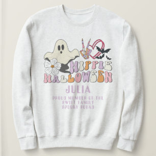 Retro Spooky Squad Peace Kärlek Hippie Halloween T Shirt