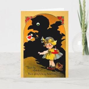 Retro Spooky Valentines dagskort Helgkort
