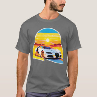 Retro sportbil design flicka retro t shirt