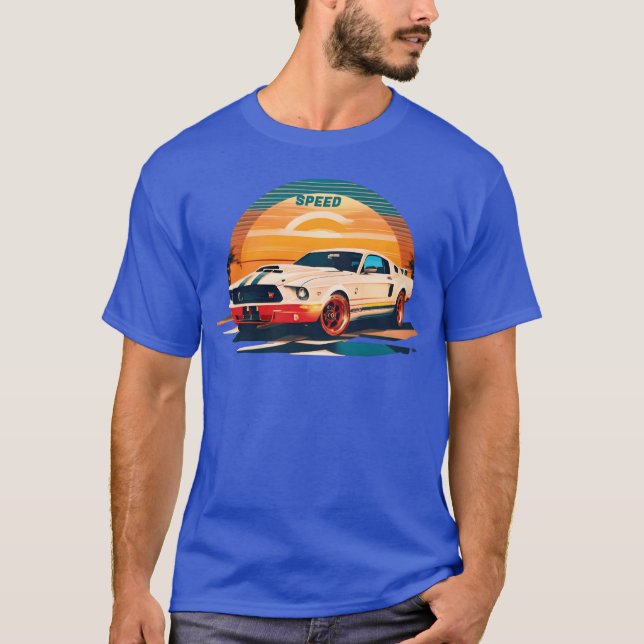 Retro sportbilsgåva t shirt (Framsida)