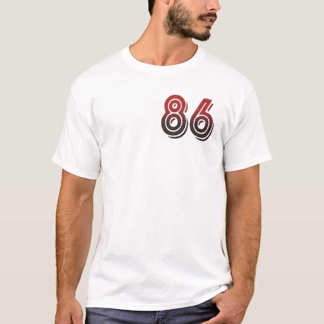 Retro Sports Team nummer 86/1986 (Front) T Shirt (Framsida)