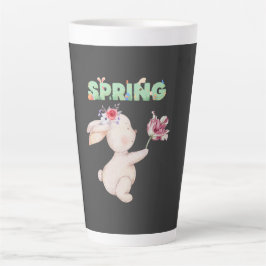 Retro Spring Bunny with Tulip Graphic Tee