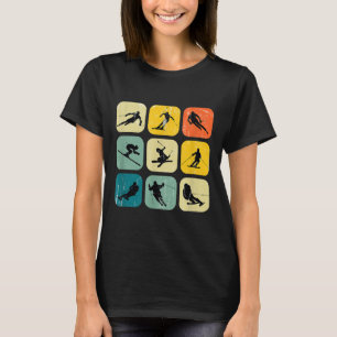 Retro Square Wintersport Ski Nordic Combination A T Shirt