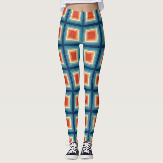 Retro Squares Leggings (Framsida)
