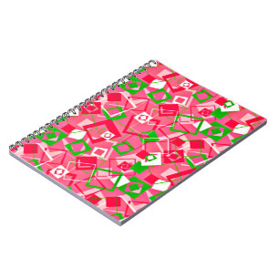 Retro Squares Mönster Anteckningsbok