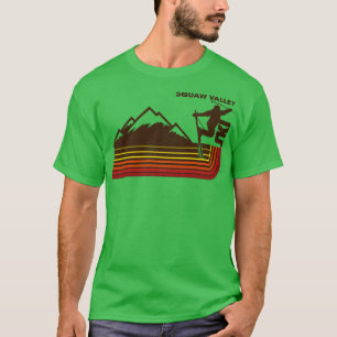 Retro Squaw Valley 70 s80 s Stil Skiing Rand T Shirt