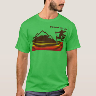Retro Squaw Valley 70 s80 s Stil Skiing Rand T Shirt