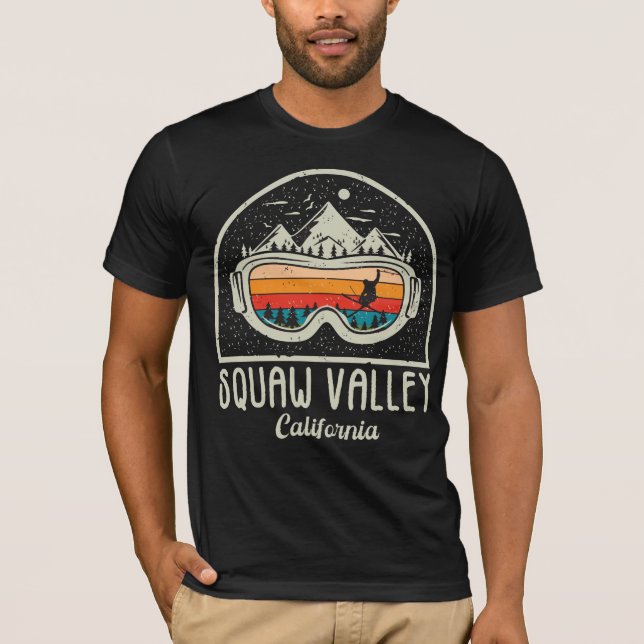 Retro Squaw Valley Ski T Shirt (Framsida)