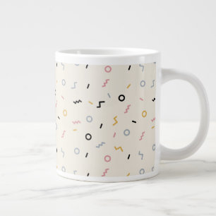 Retro Squiggle Mönster Jumbo Mugg