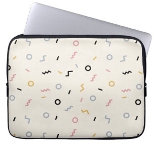 Retro Squiggle Mönster Laptop Fodral